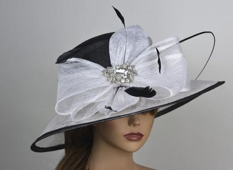 Big Hat Brunch, White Derby Hat, Garden Tea Parties, Hat Tea Party, Tea Hats, Derby Hats Fascinators, Woman Hat, Mad Hatter Hats, Bridal Hat