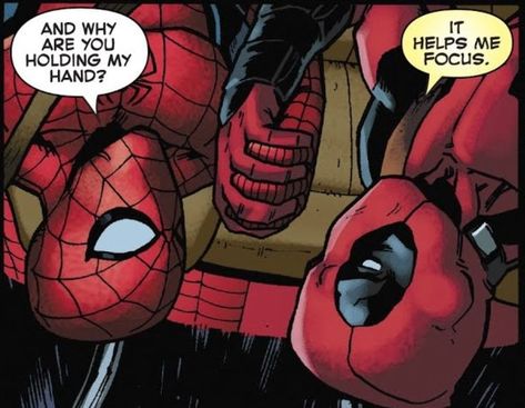 Spideypool Comic, Spider Man Quotes, Spiderman Funny, Deadpool X Spiderman, Deadpool And Spiderman, Deadpool Comic, Spiderman Comic, Comic Panels, Spiderman Art