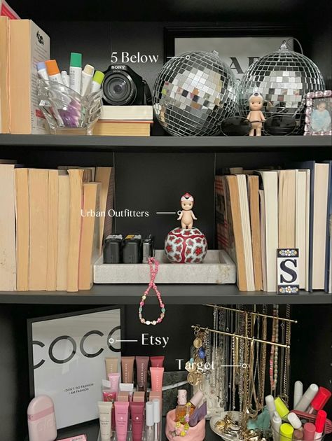 A couple of ways to decorate your bookshelf 🫶🏻  Let me know what you think! I’d love to hear how you decorate your bedroom 🪩 #bedroom #bookshelf #roomdecorbedroom #coquette #makeup #bookstagram #decor Coquette Bookshelf, Bedroom Bookshelf, Coquette Makeup, D Love, Art Characters, Room Ideas Bedroom, How To Decorate, Room Decor Bedroom, Dream Room