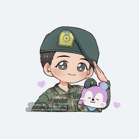 Jhope Cartoon, Jhope Chibi, J-hope Chibi, Cute J-hope, Bts Cartoon, Military Stickers, Cellphone Background, Bts Army Logo, Military Drawings