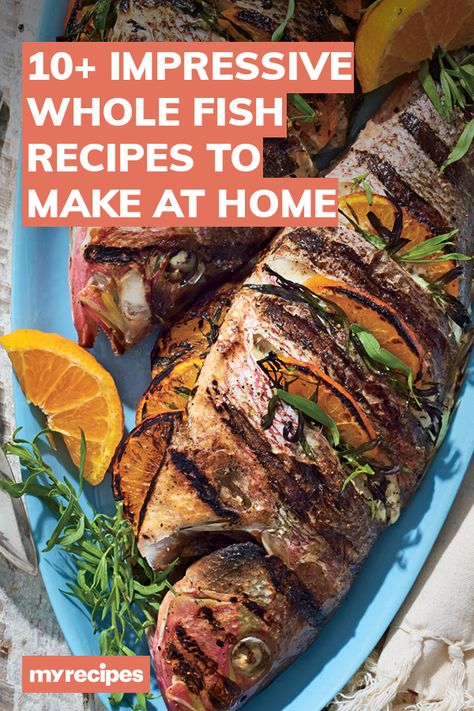 Looking for dinner ideas? Try cooking these whole fish recipes. From whole roasted red snapper to grilled trout, these easy fish and seafood recipes are delicious dinner recipes. Whole Snapper Recipes, Whole Tilapia Recipes, Whole Trout Recipes, Grilled Trout Recipes, Red Snapper Recipes Baked, Grouper Fish Recipes, Redfish Recipes, Baked Whole Fish, Rockfish Recipes