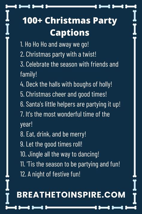 christmas party captions Christmas Party Captions For Instagram, Christmas Party Captions, Captions With Friends, Holiday Captions, Christmas Caption, Cute Wishes, Christmas Captions For Instagram, Party Captions, Fun Holiday Games