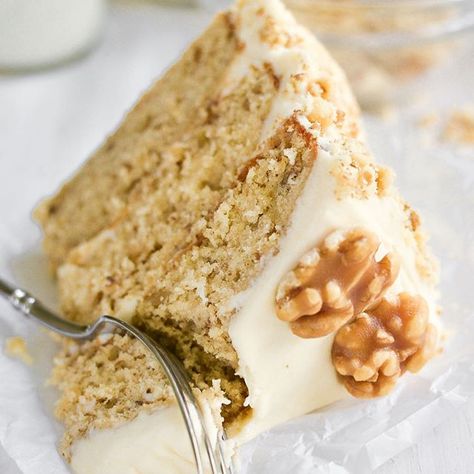 This Maple Walnut Cake with Maple Cream Cheese Frosting is my way of welcoming in the best season of the year…it’s 3 layers of fluffy maple cake with an irresistible maple buttercream. If you don’t snack on the leftovers for breakfast, you aren’t human ;) grab a clickable link to the recipe in my bio https://theviewfromgreatisland.com/maple-walnut-cake-with-maple-cream-cheese-frosting-recipe/ . . . #feedfeed #cake #dessertoftheday #cakesofinstagram #maplecake #maplewalnut #fallfood #foodgawker Maple Walnut Cake, Maple Walnut Ice Cream, Walnut Ice Cream, Maple Cream Cheese Frosting, Ice Box Cake, Maple Cake, Maple Buttercream, Maple Cream Cheese, Oat Smoothie