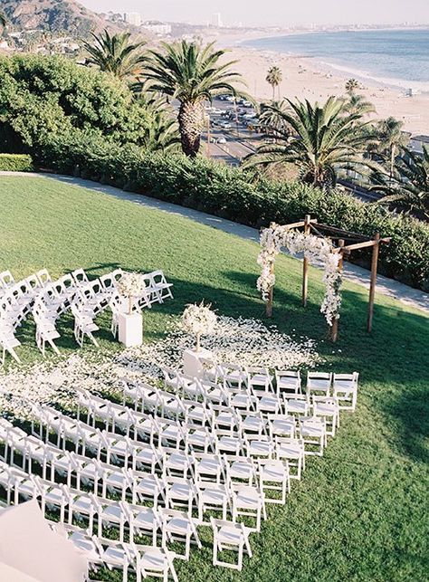 Wedding Ceremony Chairs, Beachfront Wedding, Wedding Ceremony Seating, Wedding Ceremony Ideas, Ceremony Chairs, All White Wedding, Ceremony Seating, Real Weddings Photos, Folding Chairs