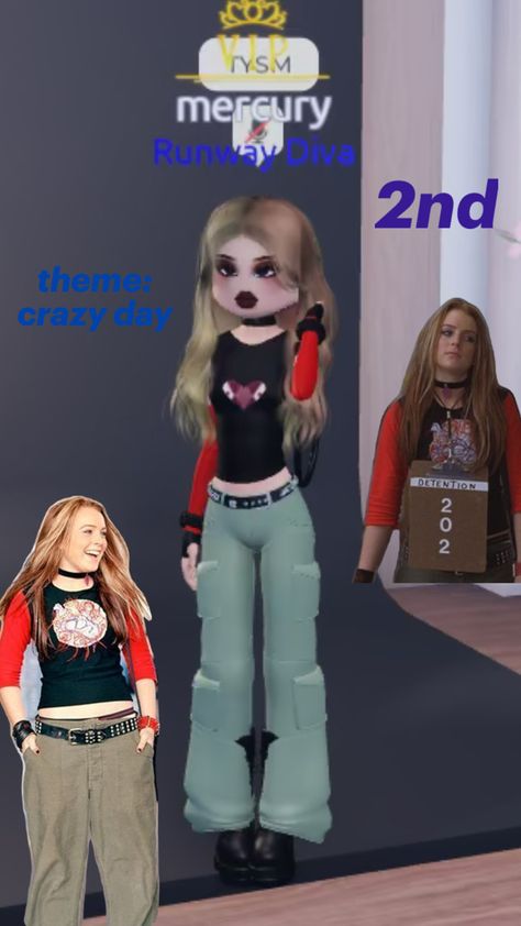 dti | theme | roblox | 2000s | lindsay lohan Crazy Dresses, Free House Design, Crazy Day, Theme Dress, Cute Lazy Outfits, Lazy Outfits, Lindsay Lohan, Themed Outfits, My Dress