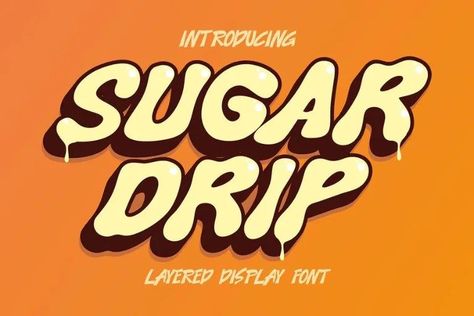 Sugar Drip Font Desserts Halloween, Dripping Effect, Playful Typography, Minimal Font, Business Fonts, Professional Fonts, Character Map, Stylish Fonts, Candy Desserts