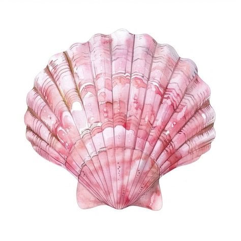 Pink sea shell invertebrate seashell seafood. | free image by rawpixel.com / Pinn Pink Sea, Sea Animal, Birthday Template, Beautiful Ocean, Download Free Images, Sea Animals, Food Illustrations, Sea Shell, Free Image