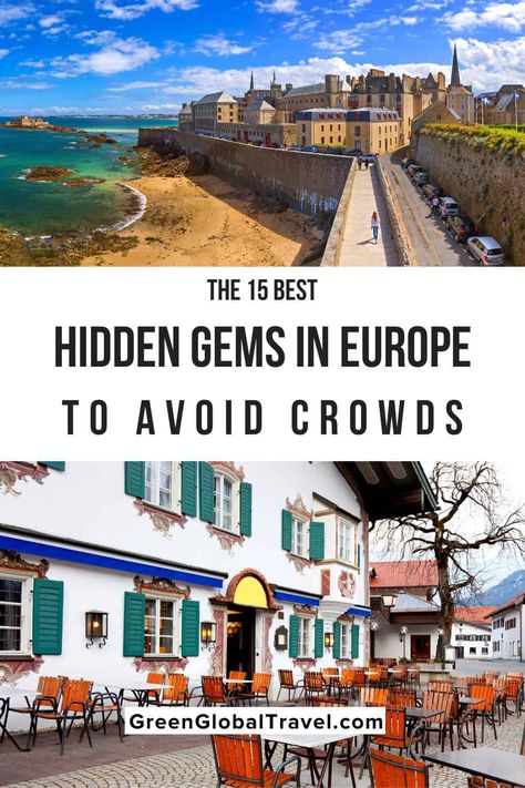 The 15 Best Hidden Gems in Europe to Avoid Crowds, including great places in Europe to visit for historical and cultural attractions. | hidden gems in italy | hidden gems of europe | european hidden gems | hidden gem in europe | europe hidden gems | underrated european cities | cool places europe | unique places to visit in europe | most underrated european cities | hidden gems in croatia | hidden gems in iceland | underrated destinations in europe | off the beaten path euro via @greenglobaltrvl Underrated Places In Europe, Hidden Gems Europe, Italy Hidden Gems, Places To Visit In Europe, Cool Places, European Cities, Unique Places, Places In Europe, Global Travel