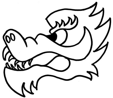 Gallery For > Chinese New Year Dragon Head Template - ClipArt Best ... Dragon Head Template, Craft Dragon, Dragon Head Drawing, Chinese Dragon Drawing, Head Template, Head Outline, Chinese New Year Crafts For Kids, Chinese New Year Zodiac, Chinese New Year Activities