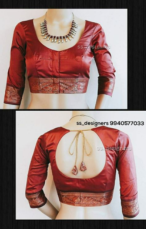 Blouse Back Shape Design, Back Neck Designs For Blouses Silk, Half Saree Back Neck Designs, Back Neck Shapes For Blouses, Half Saree Blouse Designs Back Neck, Latest Blouse Neck Designs Patterns, Banarsi Saree Blouse Design Back Neck, Brocket Blouse Designs Latest, Back Net Blouse Design