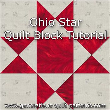 Ohio Star Quilt block instructions for the beginning quilter. Learn simple techniques to make this dynamic block. No specialty rulers or tools needed. 12 Inch Ohio Star Quilt Block, 7 Inch Quilt Block Patterns, Ohio Star Quilt Pattern Free, 6 Inch Quilt Blocks Free Pattern, Ohio Star Quilts, Ohio Star Quilt Pattern, Ohio Star Quilt Block, Ohio Star Quilt, Ohio Star