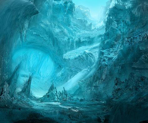 25 Mind-Blowing Matte Painting Examples for your inspiration. Follow us www.pinterest.com/webneel Ice City, Ice Cave, My Fantasy World, Landscape Concept, Fantasy Places, Matte Painting, Landscape Scenery, Arte Fantasy, Fantasy Rpg