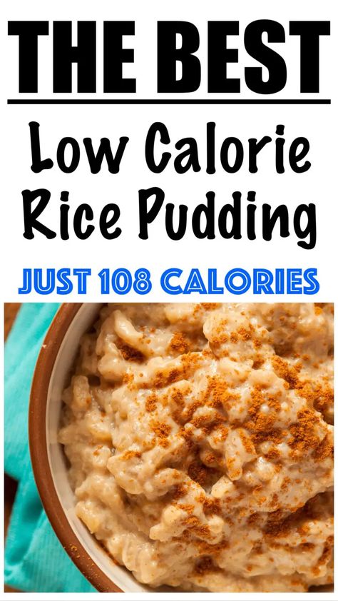 Healthy Rice Pudding Sugar Free Rice Pudding Recipe, Healthy Rice Pudding Recipe, Low Calorie Rice, Healthy Rice Pudding, Brown Rice Pudding Recipe, Crockpot Rice Pudding, Rice Pudding Recipe Easy, Easy Rice Pudding, Brown Rice Pudding