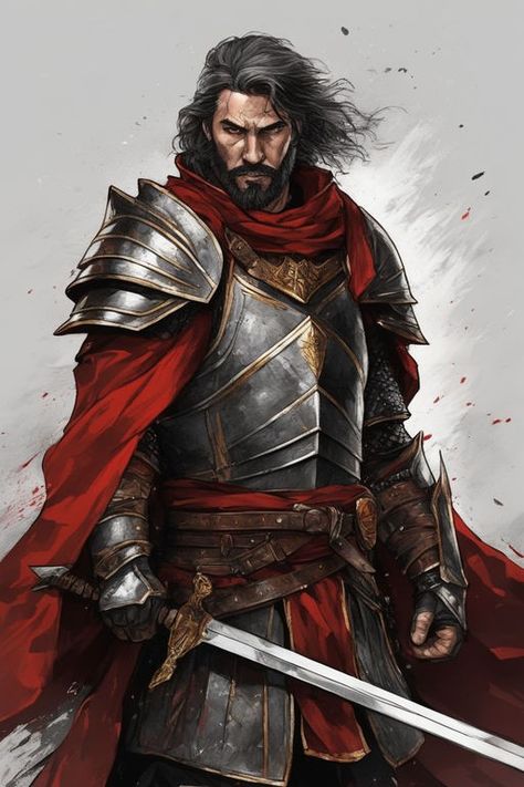 Nobleman Character Art, Knight Portrait, Adventurer Costume, Gaming Pics, Dnd Portraits, Medieval Knight, Fantasy Male, Game Pictures, Fantasy Games