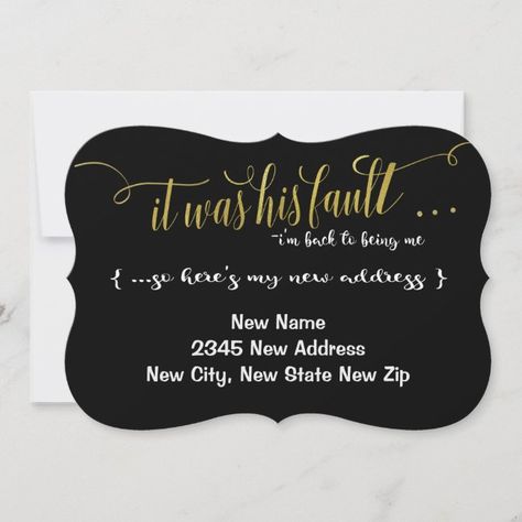 Divorce Announcement, Divorce Cards, Infographic Design Inspiration, Portfolio Templates, Announcement Cards, New Names, Magazine Template, Funny Cards, Everyone Knows