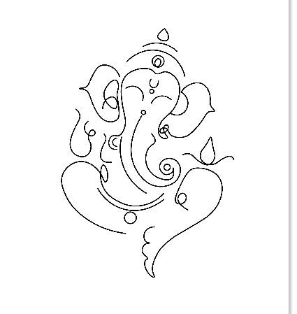 Line Minimal Art, Vinayakudu Drawing, Ganpati Bappa Embroidery Work, Ganapathy Drawings, Ganpati Embroidery Work, Ganesha Line Drawing, Ganpati Poster Design, Ganapathi Drawing, Wall Art Design Drawing