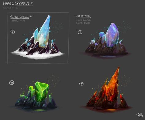 Crystal Concept Art, Magic Crystals, Isometric Map, Crystal Texture, Magic Crystal, Crystal Drawing, Concept Art Tutorial, Hand Painted Textures, Pixel Art Design