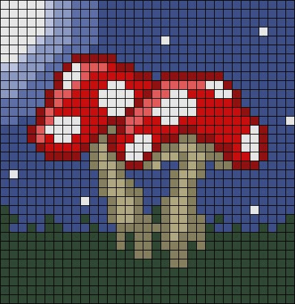 Alpha pattern #89882 | BraceletBook Mushroom Pixel Pattern, Alpha Pattern 32x32, Pixel Art Grid 32 X 32, Mushroom Alpha Pattern, Sunflower Pixel Art, Pixel Art Pattern 32x32, Cute Pixel Art 32x32, Pixel Art 32x32 Grid, Pixel Art Mushroom