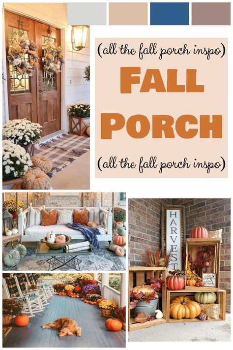 Fall Porch Wooden Crates, Fall Front Porch Decor Ideas Using Crates, Fall Wooden Crate Decor, Fall Front Porch Decor With Crates, Wood Crate Fall Decor Ideas, Fall Crate Decor Front Porches, Decorating With Crates For Fall, Fall Crate Porch Decor, Fall Decor With Crates