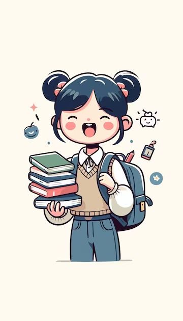 Premium Vector | A cartoon drawing of a girl with a book on her back Drawing Of A Girl, Student Cartoon, Student Girl, Cartoon Girl Drawing, Anime Child, Cute Cartoon Drawings, Cartoon Drawing, Digital Journal, A Cartoon