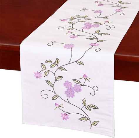 Amazon.com: Simhomsen Double Thickness Rustic Embroidered Floral Table Runners for Spring and Summer, Dresser Scarf (Blue, 14 × 53 Inch) : Home & Kitchen Spring Table Runner, Outdoor Dinner Parties, Dresser Scarf, Embroidered Table Runner, Floral Table Runner, Floral Table, Summer Tables, Rustic Holiday, Spring Table