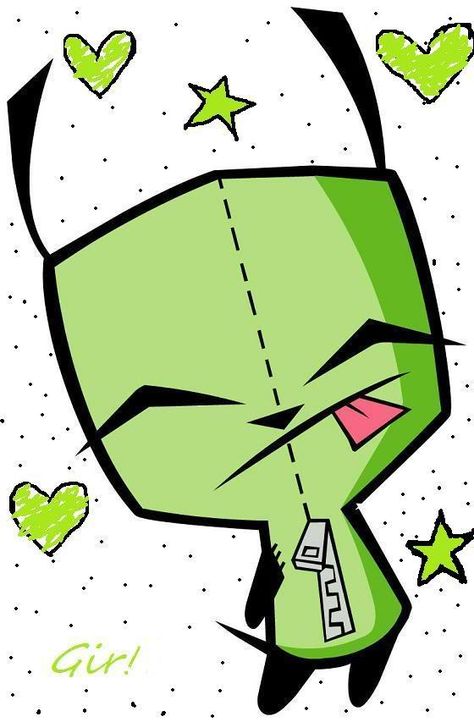 This is gir from invader zim( my new favorite tv show). I would like gir for my birthday, as a stuffed animal though Gir From Invader Zim, Invader Zim Characters, Famous Babies, Rawr Xd, Scene Emo, Favorite Cartoon Character, Invader Zim, Emo Scene, Awesome Stuff