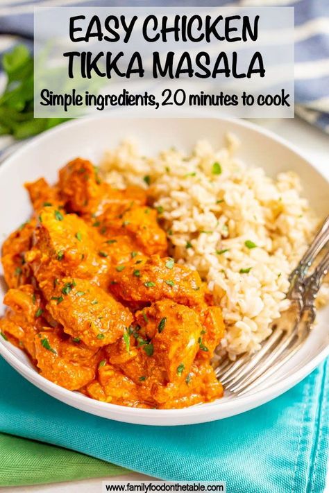 Chicken Tiki Masala, Tikki Masala, Easy Chicken Tikka Masala, Tikka Masala Sauce, Marsala Recipe, Chicken Tikka Masala Recipes, Masala Sauce, Tikka Masala Recipe, Food On The Table