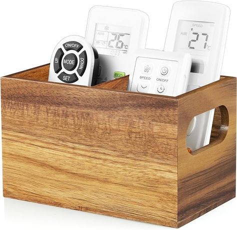 Amazon.com: DRASTAR Remote Holder, Acacia Remote Organizer Caddy, TV Remote Caddy for Table, Remote Control Holder, Wooden Storage Organizer for Home decor : Office Products Remote Organization, Remote Caddy, Wooden Office, Remote Control Storage, Remote Control Holder, Remote Holder, Office Supply Organization, Tv Remote Controls, Air Conditioners