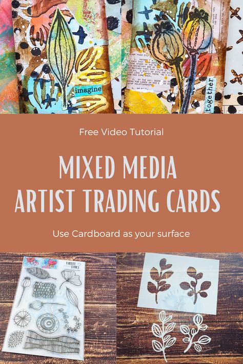 Trading Card Ideas, Rubber Stamping Cards, Altered Canvas, Collage Elements, Art Trading Cards, Easy Art Projects, Glue Book, Art Journal Therapy, Atc Cards