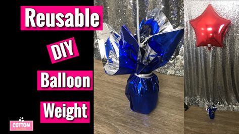 Diy Balloon Weights Ideas, Balloon Weight Ideas, Diy Balloon Weight, Balloons On Sticks, Balloon Tutorials, Balloon Displays, How To Make Balloon, Balloon Clusters, Windows Ideas Exterior