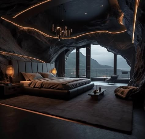 Dark Modern House, Dark Modern, Dark Bedroom, Dark Interiors, Modern Bedroom Design, Luxury House Designs, Luxury Homes Dream Houses, Dream Room Inspiration, Dream House Interior