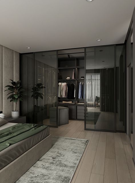 Cozy bedroom no Behance Bathroom Farmhouse, Luxury Closets Design, Luxury Bedroom Master, 아파트 인테리어, Dream House Rooms, Room Design Bedroom, Room Makeover Bedroom, Dressing Room Design, Bedroom Layouts