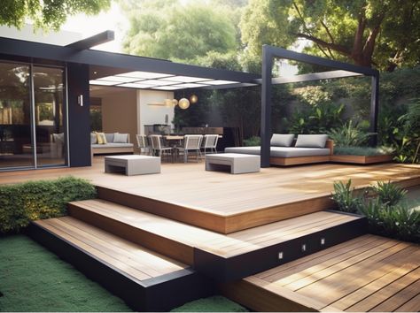 How to build floating deck in Boston: Tips and Ideas Build Floating Deck, Floating Deck Ideas, Building A Floating Deck, Floating Deck, Decks Backyard, Backyard Deck, Deck Ideas, Minimalism Interior, Concrete Patio