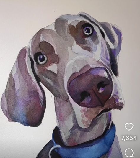 Dog Painting Ideas, Great Dane Art, Watercolor Dogs, Dog Pillows, Dog Portraits Painting, Portraits Painting, Dog Portraits Art, Watercolor Paintings Of Animals, Dog Watercolor