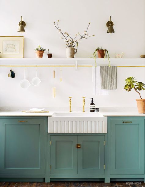 Popular Kitchen Colors, Kitchen Credenza, Top Kitchen Trends, Devol Kitchens, Open Kitchen Shelves, Kitchen Design Trends, Kitchen Cabinet Colors, Kitchen Trends, Kitchen Tops