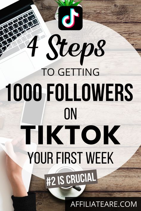 Want to learn how to get 1000 followers in your first week with TikTok? There are 4 simple steps you can take to achieve this. #2 is crucial to follow if you want your videos to go viral. Click to learn how. #tiktok #tiktokfollowers #tiktokgrowth #growontiktok How To Get Tiktok Followers, How To Make Tik Tok Videos For Business, How To Tiktok Videos, How To Get 1000 Followers On Tiktok, Video Affiliate Tiktok Viral, Tiktok Monetization, How To Make Tiktok Videos, How To Get More Followers On Tiktok, Tiktok Growth