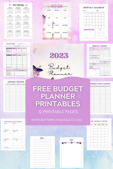 Free 2023 Budget Planner 2023 Budget Planner, Budget Binder Free Printables, Mom Planner Printables Free, Budget Planning Printables, Budget Binder Free, Free Budget Planner, 2023 Budget, Financial Planner Printables, Weekly Budget Template