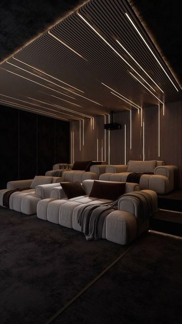 Home Theater Room Design, Theater Room Design, Home Cinema Room, At Home Movie Theater, Dream Life House, Home Theater Rooms, Home Theater Design, 아파트 인테리어, Theater Room