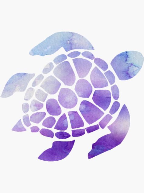 "Purple Sea Turtle " Sticker by hailsteviee | Redbubble Aesthetic Turtle, Sea Turtle Wallpaper, Turtle Wallpaper, Turtle Sticker, Turtle Images, Purple Turtle, Sea Turtle Art, Purple Sea, Turtle Art