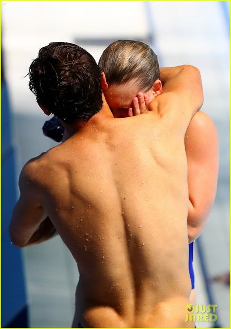 Tom Daley Wins Gold at Diving Championship, Husband Dustin Lance Black Cheers Him On! | tom daley wins gold at diving championship dustin lance black 16 - Photo Tom Daley And Dustin Lance Black, Tom Daley Diving, Lance Black, Hunks Men, Tom Daley, One Republic, Budapest Hungary, Just Jared, Gold Medal