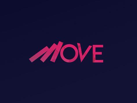 MOVE is a beautiful logo design inspiration Move Logo Design, Move Typography, Momentum Logo, Smart Logo Design, Moving Logo, Move Logo, Movement Logo, Smart Logo, Clever Logo Design