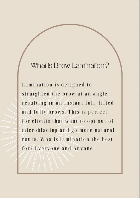 Brow Promotion Ideas, Brow Wax Quotes, What Is A Brow Lamination, Brow Posts For Instagram, Brow Facts, Aesthetician Room Ideas, Brow Aesthetics, Eyebrow Studio, Esthetician Office