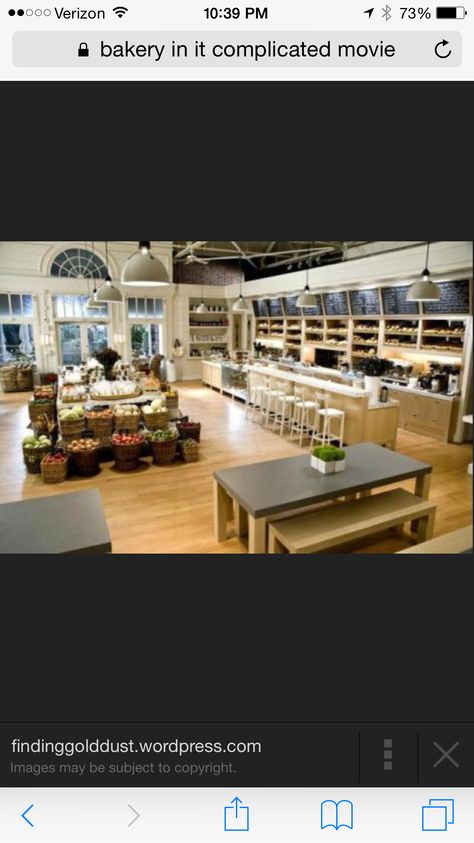 My dream business. This is the bakery from "it's complicated" Its Complicated Bakery, It’s Complicated Bakery, Its Complicated Movie, Nancy Myers, Beach Coffee, It's Complicated, Corporate Office Design, Nancy Meyers, Bakery Design