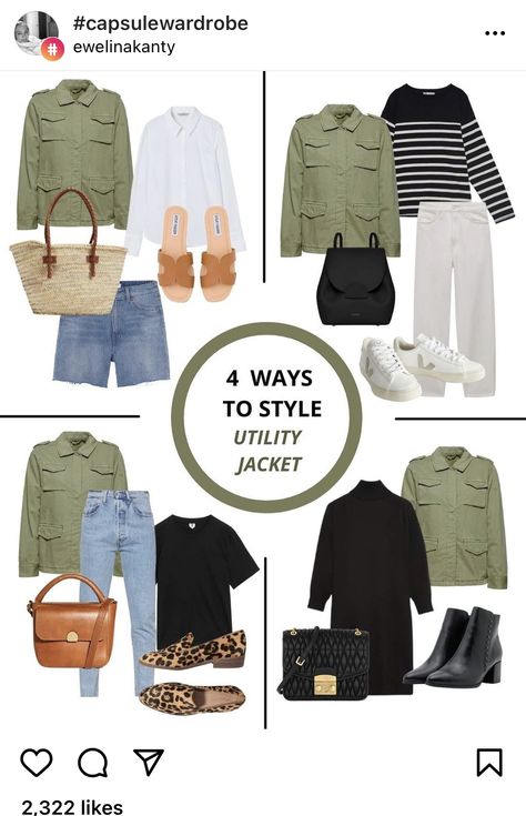 Anorak Jacket Outfit, Olive Green Jacket Outfits, 2022 Capsule Wardrobe, Green Jacket Outfit, Elegantes Outfit Damen, Capsule Wardrobe Casual, Capsule Wardrobe Women, Wardrobe Fashion, Jacket Outfit Women