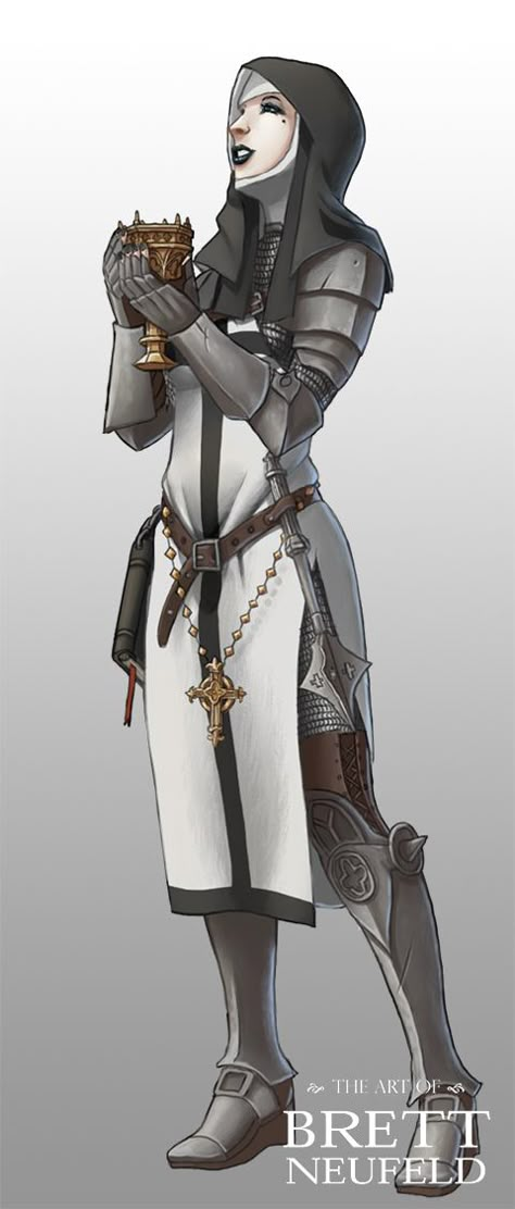 Gothic Warrior, Warrior Priest, Warrior Nun, Dungeons And Dragons Characters, Stock Art, Fantasy Armor, Fantasy Warrior, Fantasy Rpg, A Character