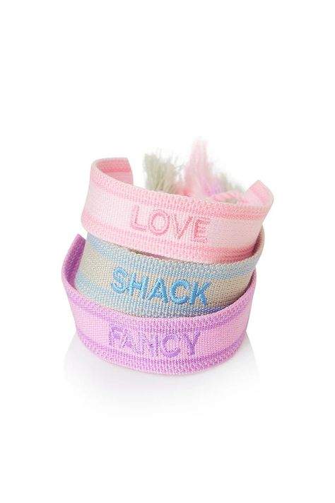 Love Shack and Fancy Woven Bracelet Bundle | LoveShackFancy Embroidered Bracelet, Love Shack Fancy, Embroidery Bracelets, Woven Bracelet, Fabric Bows, Woven Bracelets, Liberty Fabric, New Fragrances, Floral Dress Summer