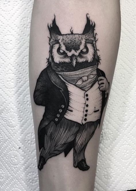 Patryk Chybowski Owl Tattoo Ma Tattoo, Owl Tattoo, Skull Tattoo, Cute Cartoon, Tattoos, Design