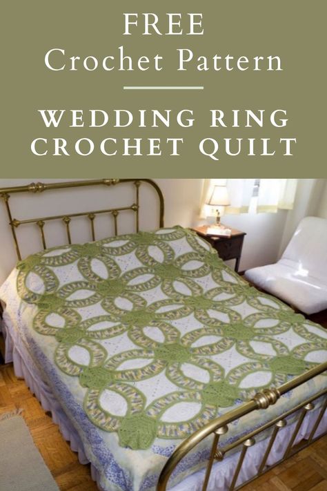 Crochet Double Wedding Ring Pattern, Double Wedding Ring Crochet Pattern, Wedding Ring Crochet Pattern, Wedding Crochet Patterns Afghans, Wedding Ring Crochet Afghan, Free Crochet Wedding Blanket Patterns, Crochet Wedding Blankets, Crocheted Wedding Gifts, Crochet Wedding Ring Blanket