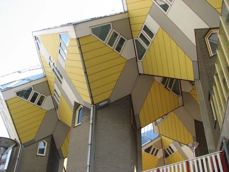 Piet Blom: Cube Houses Cubism Architecture, Unusual Buildings, Unusual Homes, Interesting Buildings, Amazing Buildings, Unique Buildings, Unique Houses, Unique Architecture, Beautiful Architecture