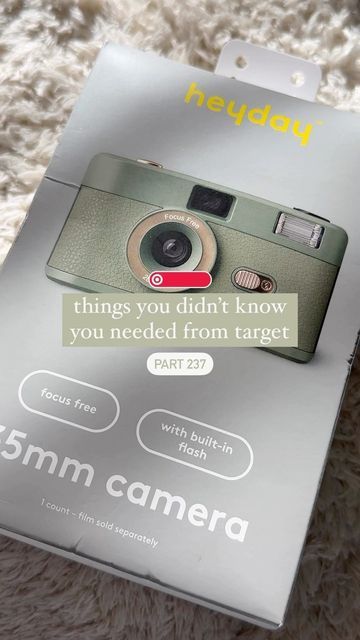 Target Holler on Instagram: "Pt. 237 “things you didn’t know you needed from target” • 35mm film camera @target • link in bio Description Old school cool is back with the heyday™ 35mm Camera. With focus-free lens and a built-in flash, this camera is designed to take the fuss out of snapping pictures when the moment’s right. Point and shoot with a standard 35mm film roll that can be wound manually after every shot. It’s the perfect piece for the shutterbug in you. _____________________________ Target Deals, Target Haul, Target Dollar Spot, Film Roll, 35mm Camera, Shoot Film, Target Style, 35mm Film, Film Camera